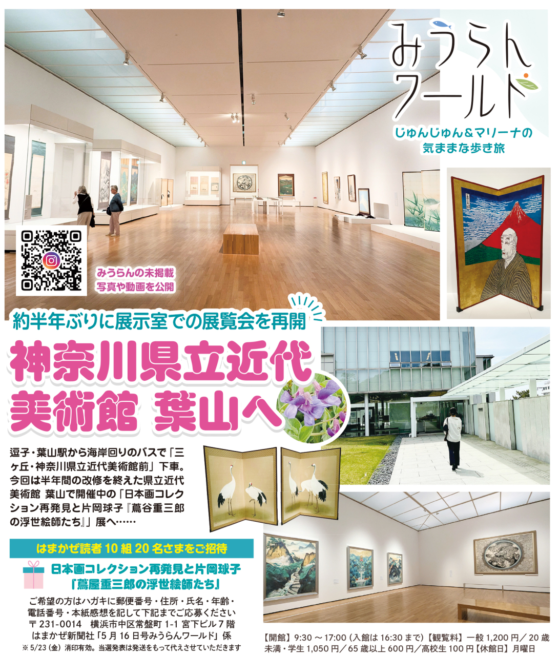 【みうらんワールド】約半年ぶりに展示室での展覧会を再開！神奈川県立近代美術館 葉山へ（2025年5月16日号横須賀・三浦・湘南版）