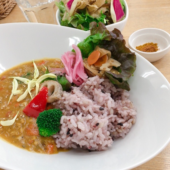 別添えカレーパウダーが嬉しい 彩り野菜のカレー